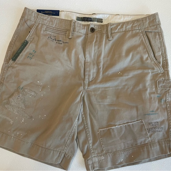 NWT POLO Ralph Lauren Distressed Chino Short - Picture 1 of 3
